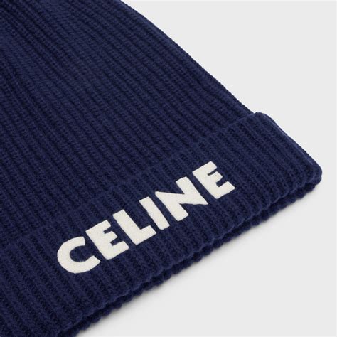 celine beanie navy|celine wool hat.